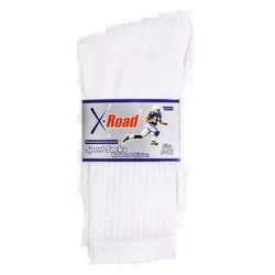 Sport Socks Men 2 Pair Crew All White 9-11