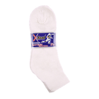 Sport Socks Men 2 Pair Ankle All White 10-13