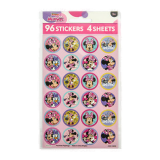 Stickers Minnie Mouse 4 Sheets