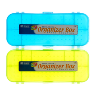 Bazic Plastic Pencil Case Organizer Asst Clr #837