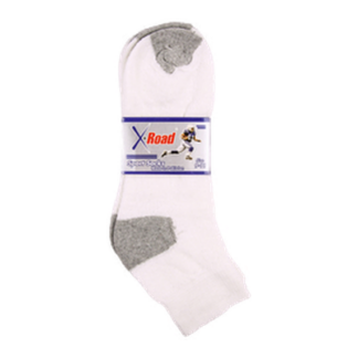 Sport Socks Men 2 Pair Ankle White H/T Gray 9-11