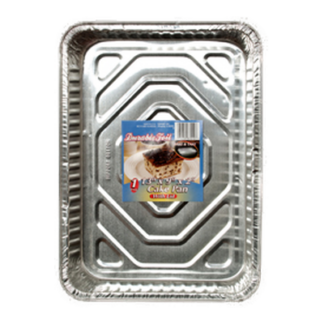 Durable Aluminum Cake Pan W/ Lid Rect #D87010