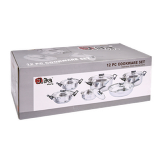 Cookware 12Pc Stainless Set "Fan Palm Ware"