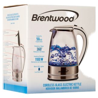 Electric Glass Kettle 1.7Lt Wht #Kt-1900W