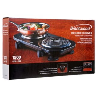 Double Burner Black 1500Watt #Ts-361B