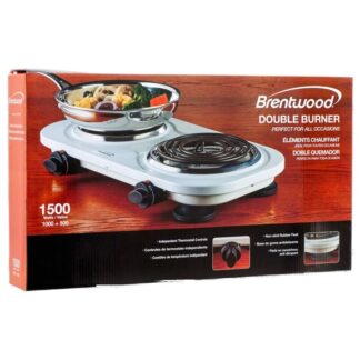 Double Burner White 1500Watt #Ts-361W