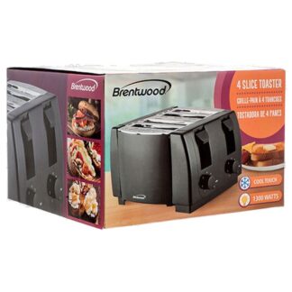 Brentwood 4 Slice Toaster Black 1300Watts