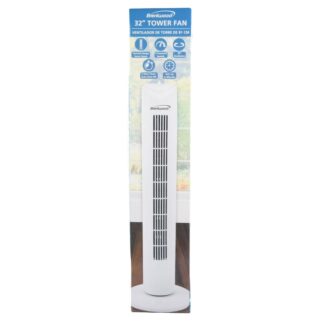 Hs Brentwood Oscillating Tower Fan Wht 32"