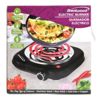 Electric Single Burner Black