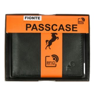 Men'S Passcase Rfid Wallet - Black