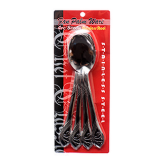 Spoon Stainless Steel 4Pc Flower In Double Blister #J2002B