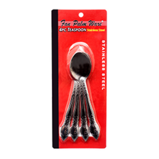 Tea Spoon Stainless Steel 4Pc In Dbl Blister #J3003C