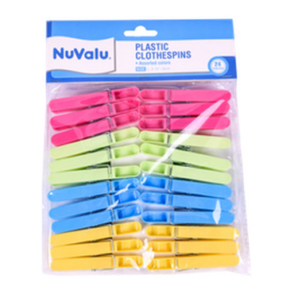 Nuvalu Plastic Clothespin 145G 24Ct