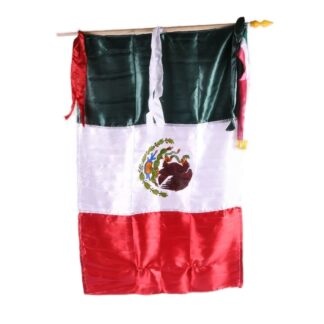 Satin Mexican Flag 13X8X19" #4  #M5931