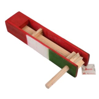 Wooden Matraca Lg Tri-Color Noisemaker