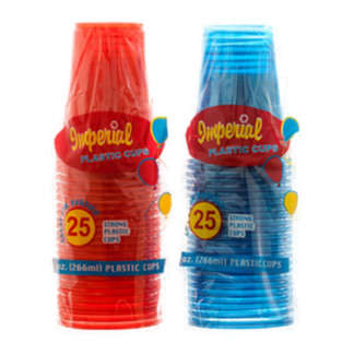 Plastic Cup 9 Oz 25 Ct Assorted Colors
