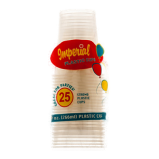 Plastic Cup 9 Oz 25 Ct Clear