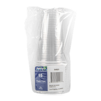 Plastic Cup 16 Oz 15 Ct Clear
