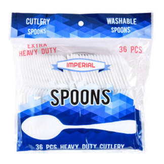Plastic Spoon 36Ct "Imperial" H/D #S4918