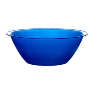 Plastic Bowl 13.5" W/ Fruit Dsgn 3 Asst Clr