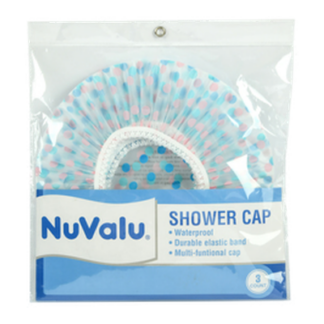 Nuvalu Shower Cap With Trimmer 3 Pk 0.06Mm