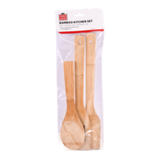 Table King Cooking Utensil Bamboo 3Pc W/Opp Bag