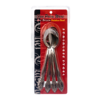 Spoon Stainless Steel 4Pc In Double Blister #J3003B