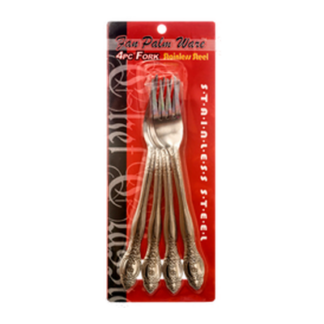 Fork Stainless Steel 4Pc In Dbl Blister #J3003A