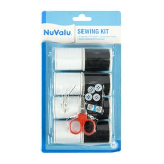 Nuvalu Sewing Thread 8Pcs Kit W/Blk & Wht