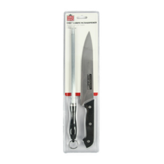 Table King Knife Chef 7.5"X1.5Mm W/Sharpener