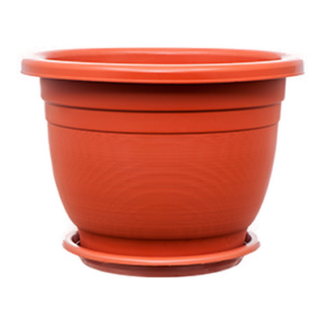 Planter Round Plastic W/Tray