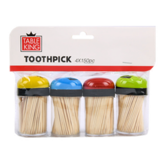Table King Toothpick 4Ct W/150Pcs Each