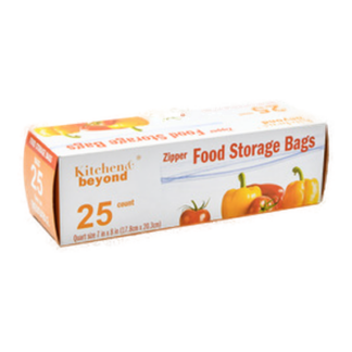 Storage Zipper Bag 25Ct 1 Qt