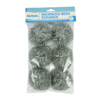 Nuvalu Scrubber Galvanized Mesh 6Pc