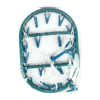 Nuvalu Plastic Oval Cloth Hanger W/20 Hooks