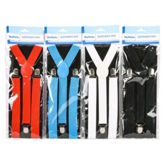 Nuvalu Suspender Men W/Asst Colors 1"X 40"