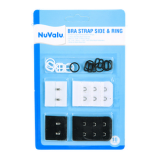 Nuvalu Bra Strap Slide & Ring 8Pc W/ Bra Extender 2Pc