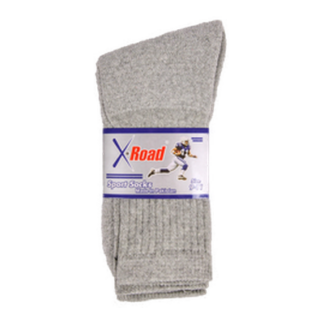 Sport Socks Men 2 Pair Crew All Gray 9-11