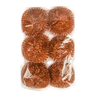 Nuvalu Copper Mesh Scrubber 6Pc 14G