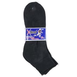 Sport Socks Men 2 Pair Ankle All Black 10-13
