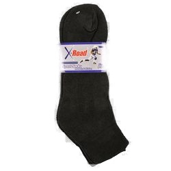 Sport Socks Men 2 Pair Ankle All Black 9-11