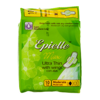 Epielle Maxi W/Wings Ultra Thin Moderate 10 Ct