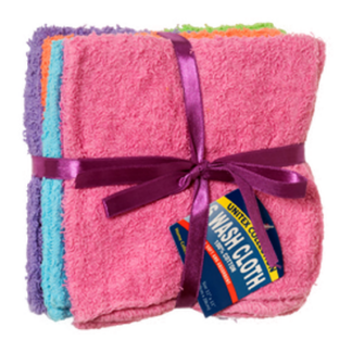 Wash Cloth 11 X 11" 6Pc Asst Clr #Tm-29