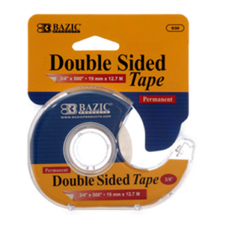 Bazic Tape Double Sided 3/4 X 500" W/ Dispenser #930