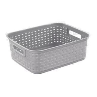 Sterilite#1272 Short Weave Basket Cement