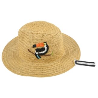 Women'S Straw Hat With Tucan Bird Design