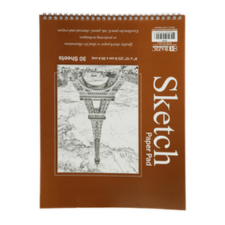 Bazic Sketch Pad 9"X12" 30Ct W/Top Spiral #5044