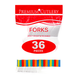 Plastic Fork 36 Ct Clear Color