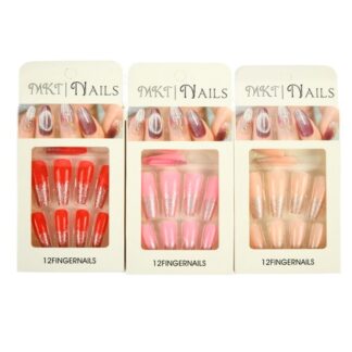 False Nails Fashion 12Pc Glitter  Asst Clr