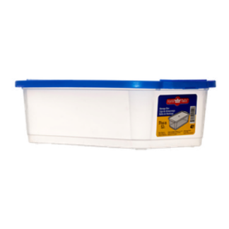 Plastic Storage Box 5.5 Qt W/Blue Lid #401